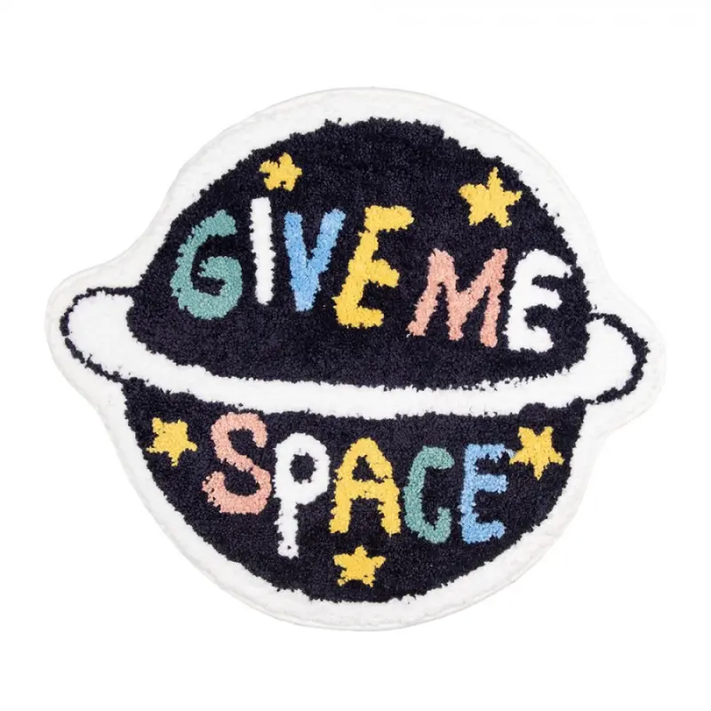 Koupelnová předložka planeta s nápisem Give Me Space – 60x50x1 cm