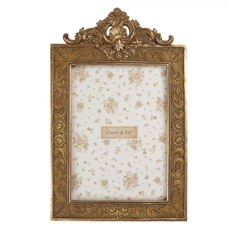 Zlatý fotorámeček ve vintage stylu Raissa – 17x3x26 cm na fotografii 13x18 cm