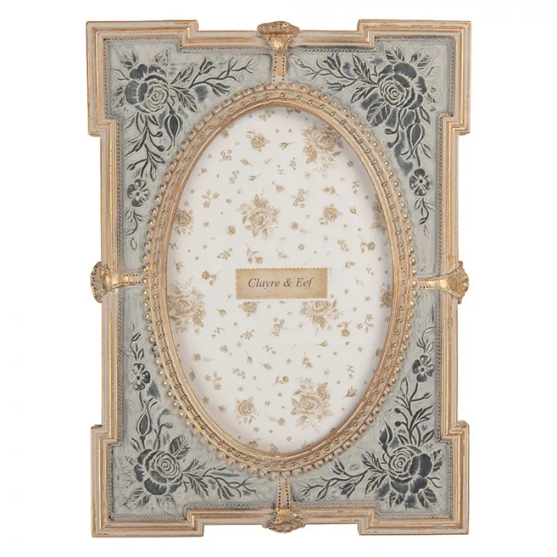Art deco fotorámeček s růžemi Rosalinka – 15x2x21 cm na fotografii 10x15 cm