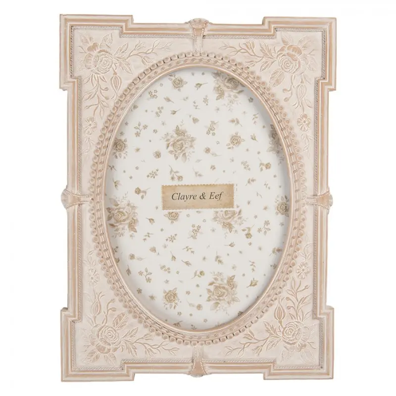 Růžový art deco fotorámeček s růžemi Rosalinka – 17x2x23 cm na fotografii 13x18 cm