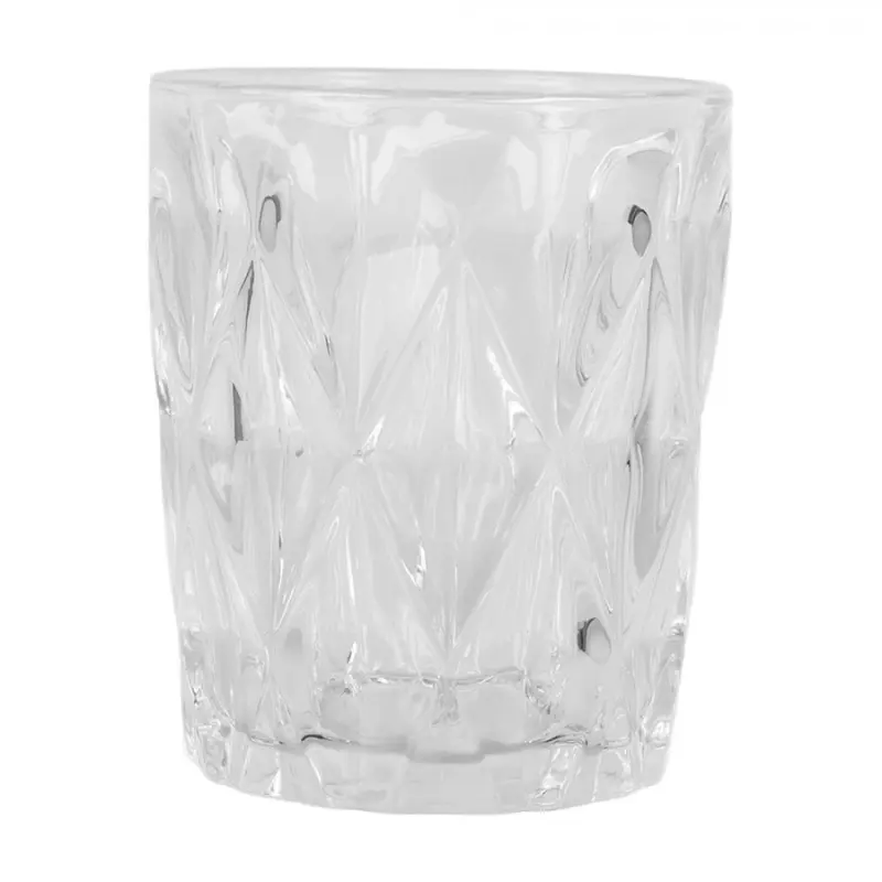 Sklenička na vodu s kosočtverci Ruit – 8x10 cm / 320 ml