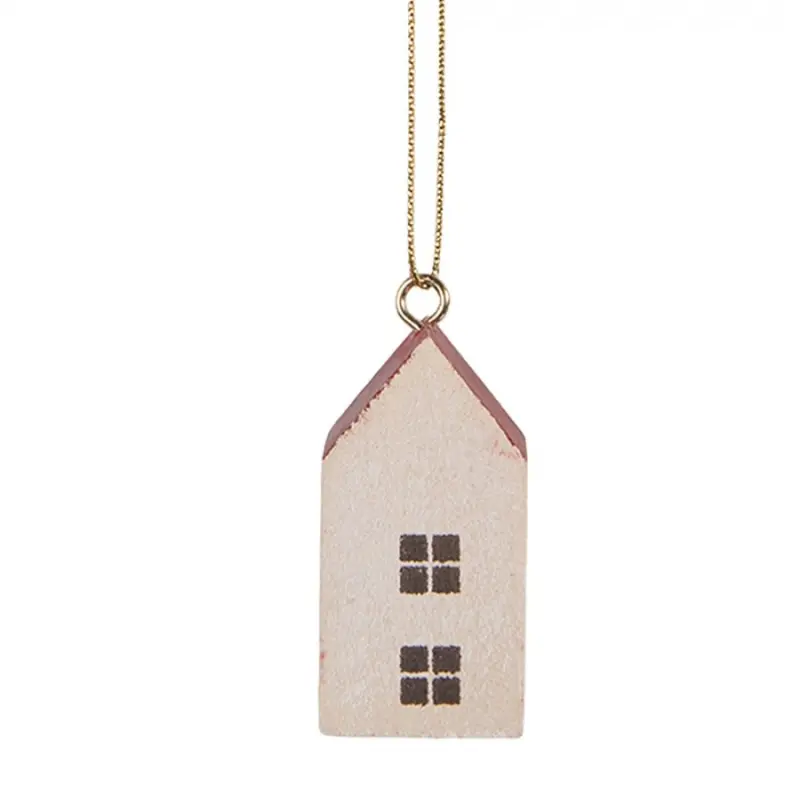 Závěsný dřevěný dekorační domeček From – 5x3x6 cm