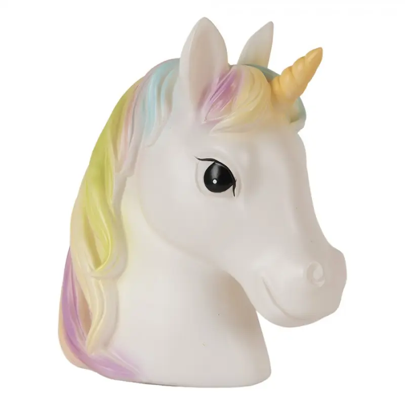 Dětská stolní LED lampička bílý jednorožec Unicorn - 22*14*24 cm Clayre & Eef