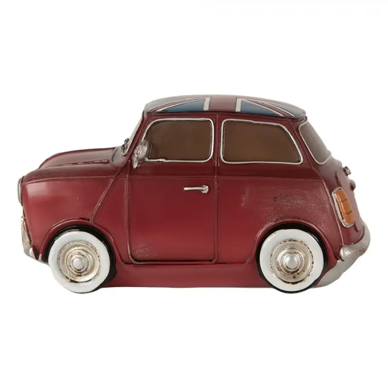 LED lampička červené auto s britskou vlajkou – 23x14x12 cm