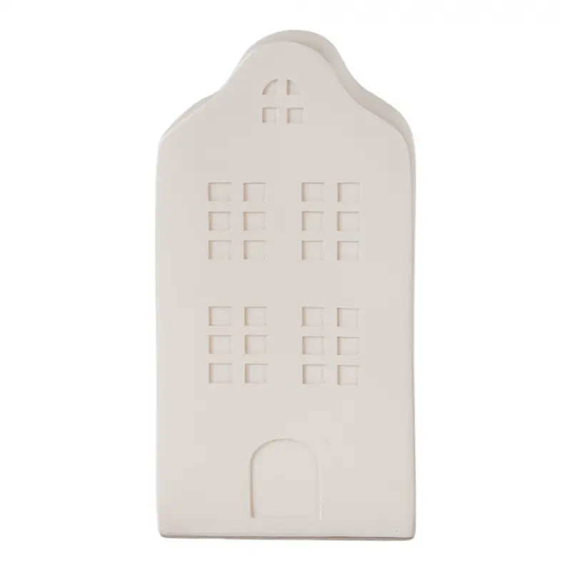 LED lampička bílý holandský domeček Roermond II – 10x9x18 cm