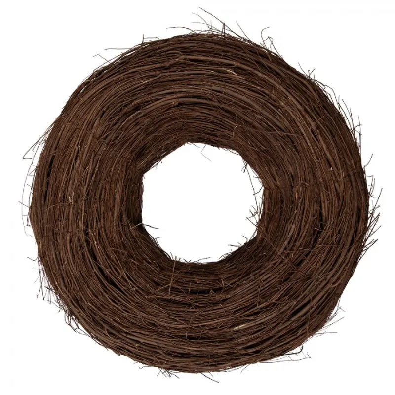 Velký hnědý ratanový věnec Riet II L – 60x18 cm