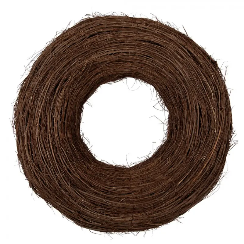 Velký hnědý ratanový věnec Riet II XL – 80x22 cm