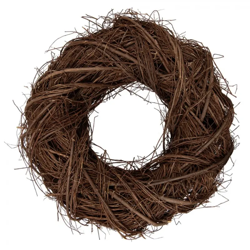 Hnědý ratanový věnec Riet IV M – 40x11 cm