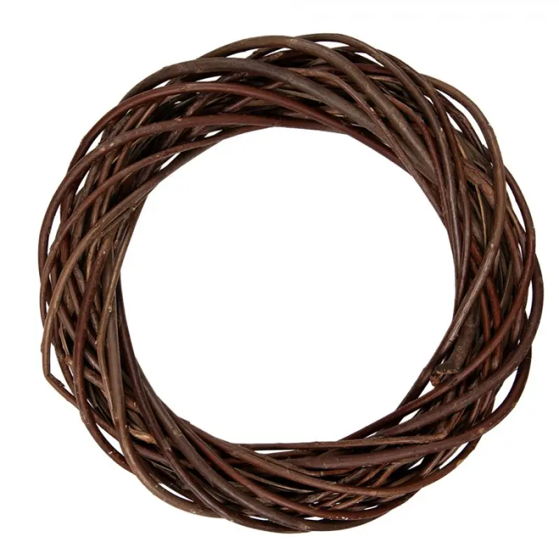 Hnědý ratanový věnec Riet VI S – 30x6 cm