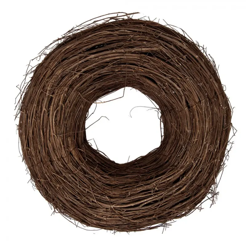 Přírodní hnědý proutěný jilmový věnec Elm M - Ø 40*12 cm Clayre & Eef