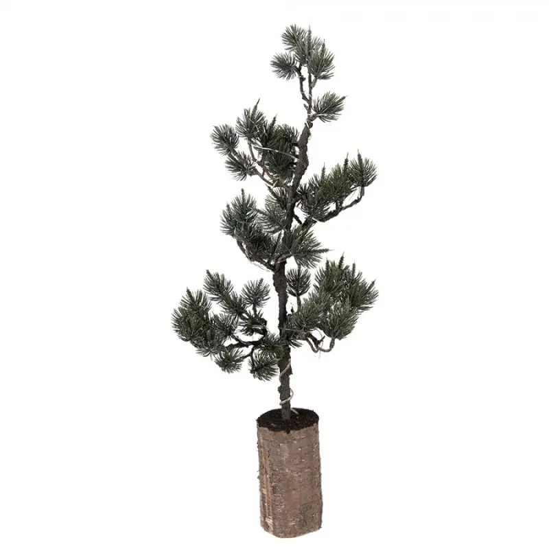 Umělý stromek na podstavci ve tvaru kmene s LED světýlky Sheenie S – 23x23x60 cm / 3xAAA