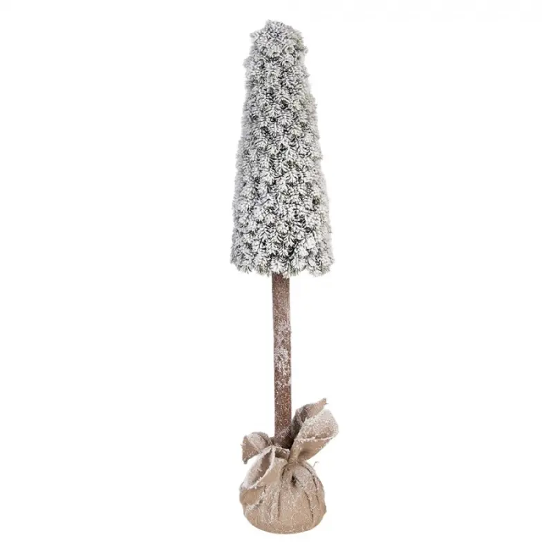 Umělý zasněžený stromek v jutovém pytli Petilee L – 19x97 cm