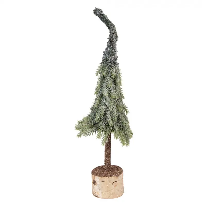 Umělý stromek se zvlněnou špičkou na podstavci ve tvaru kmene Whimseel L – 13x50 cm