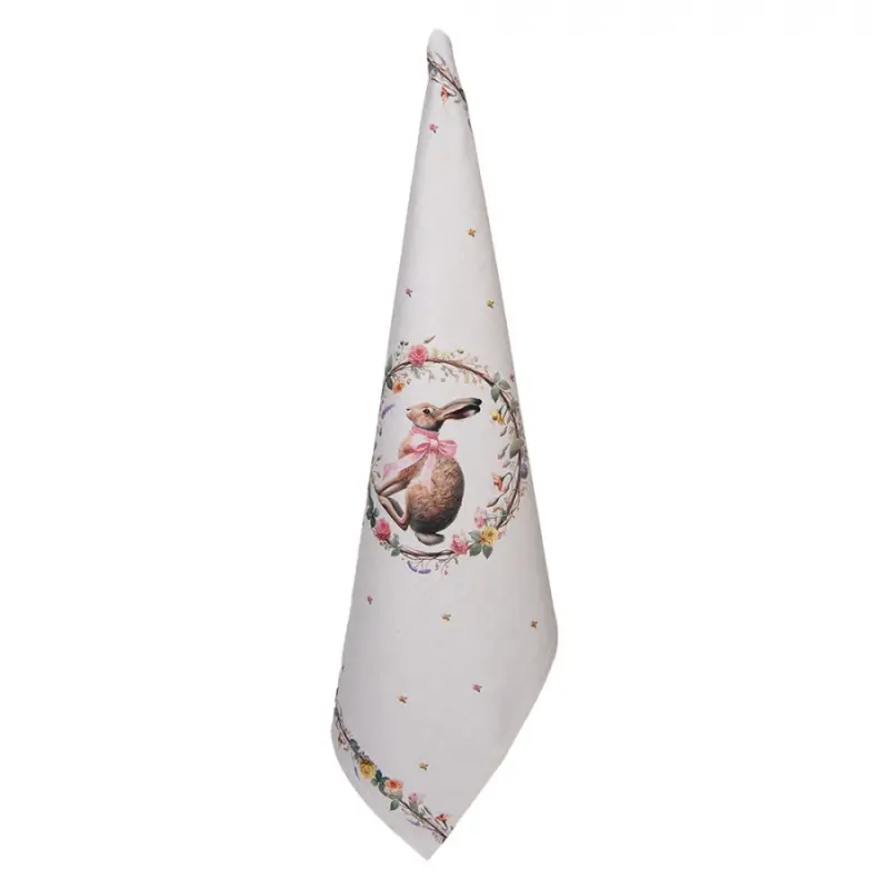 Bavlněná utěrka s velikonočním zajíčkem Easter Vintage Ears – 50x70 cm