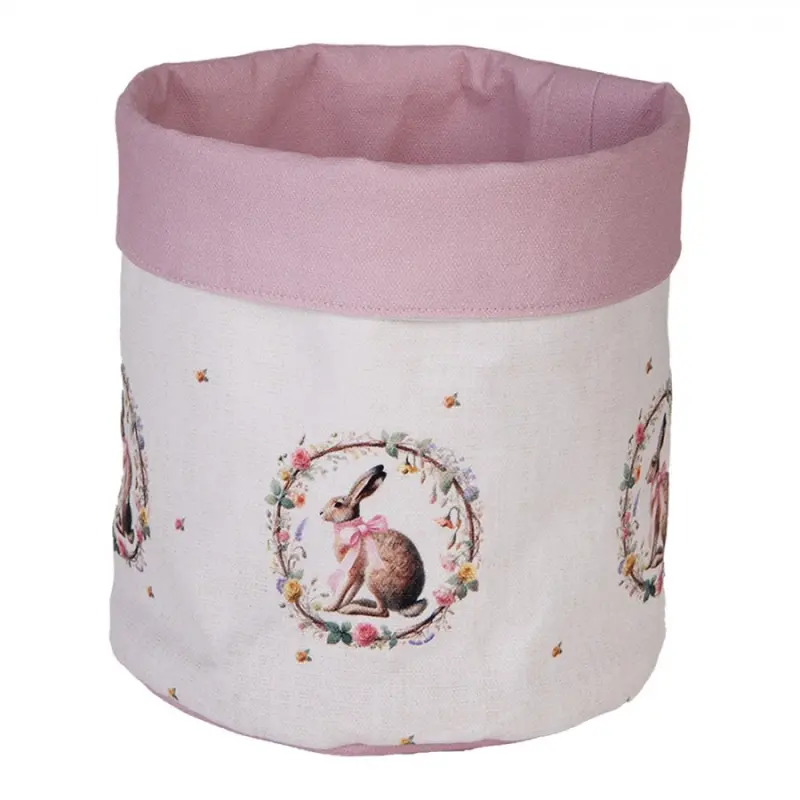 Pytlík / ošatka na pečivo s velikonočním zajíčkem Easter Vintage Ears – 15x16 cm