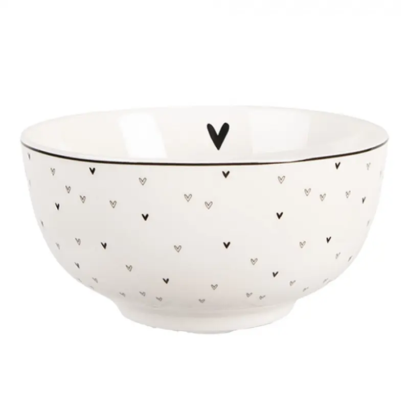Keramická miska se záplavou srdíček Happy and Smile – 14x7 cm / 500 ml