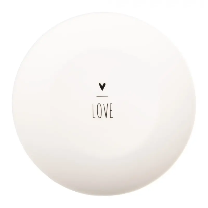 Keramický snídaňový talíř se srdíčkem Love z kolekce Happy and Smile – 20x2 cm