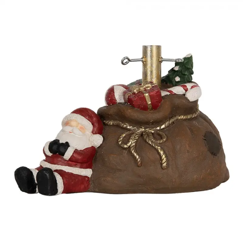 Dekorativní stojan na vánoční stromek ve tvaru Santa Clause – 46x31x30 cm