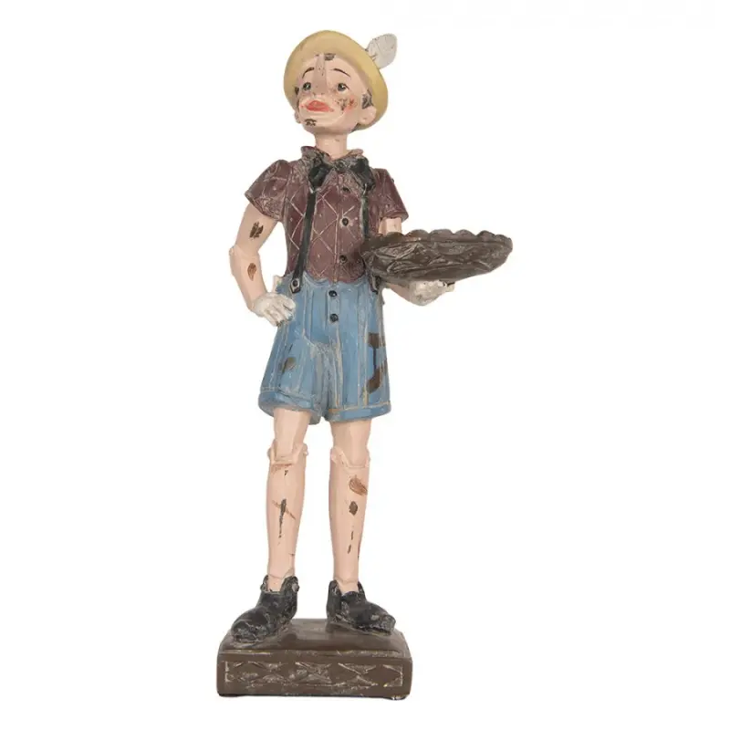 Béžová dekorace figurka Pinocchio - 14*10*31 cm Clayre & Eef