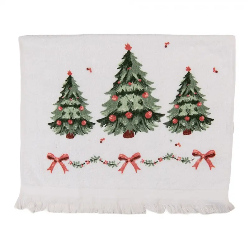 Kuchyňský ručník / ručník pro hosty s tradičním vánočním motivem Traditional Christmas Harmony – 40x66 cm