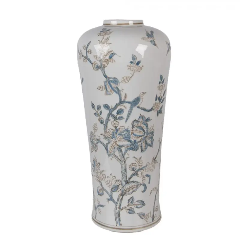 Vysoká keramická váza v čínském stylu Jingdezhen – 17x39 cm