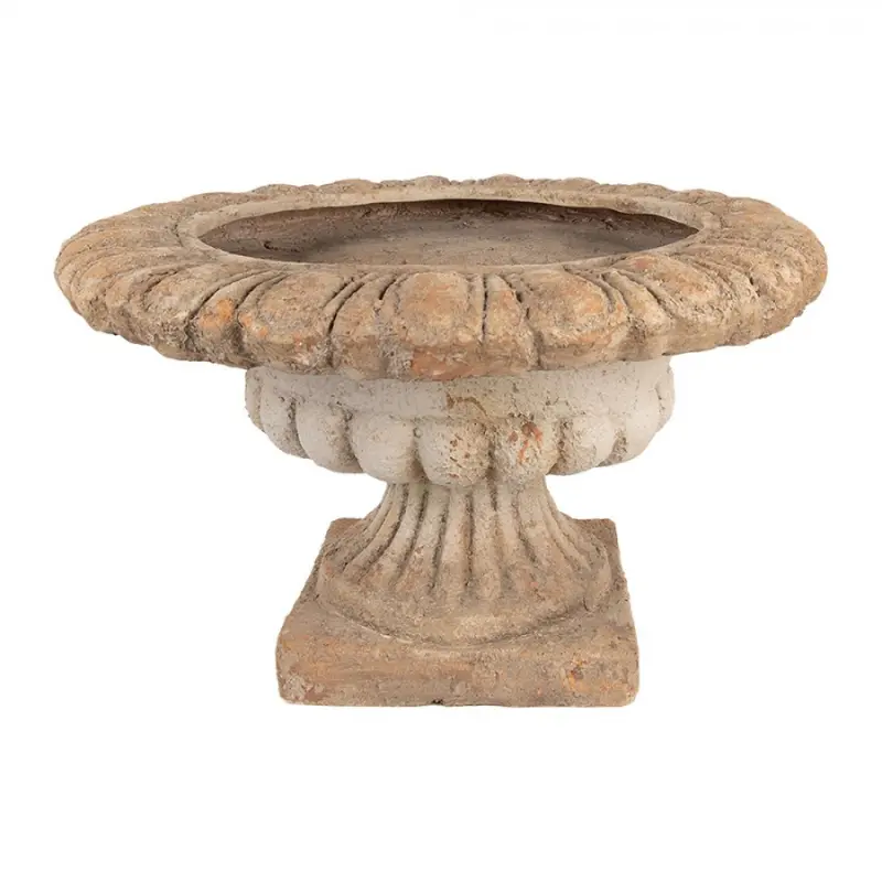 Hnědý keramický obal na květináč – 61x35 cm