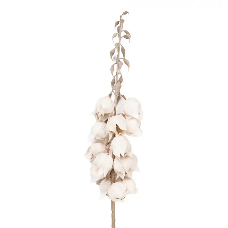 Dekorace umělá květina Yucca s bílými květy - 12*12*100 cm Clayre & Eef