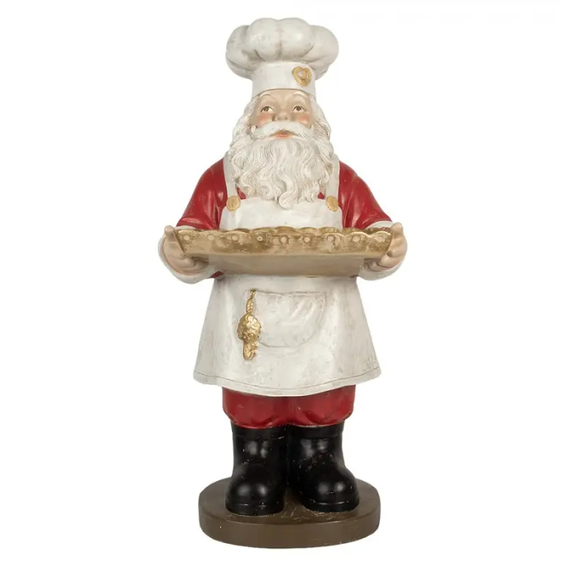 Červená plastová vánoční dekorace Santa Claus – 40x39x81 cm