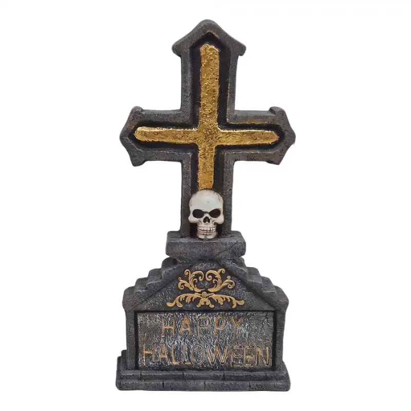 Šedá plastová halloweenská dekorace
