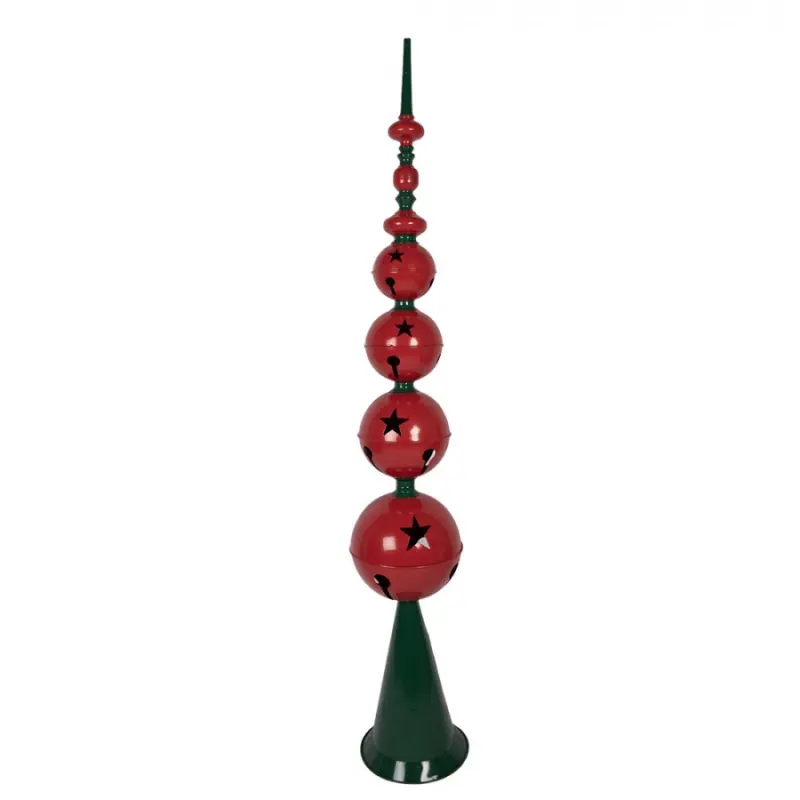Červeno-zelená kovová vánoční dekorace – 31x193 cm
