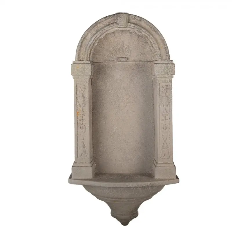 Šedý keramický nástěnný svícen – 39x13x78 cm