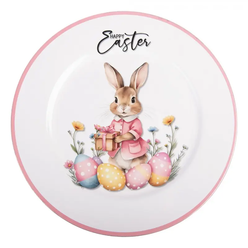 Bílý plastový servírovací talíř – 33 cm