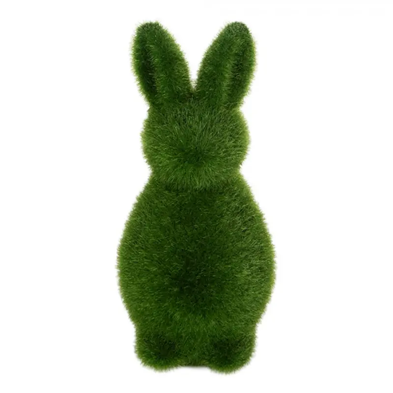 Zelená dekorativní figurka králíka Rabbit Flock Green S - Ø 7*14 cm Clayre & Eef