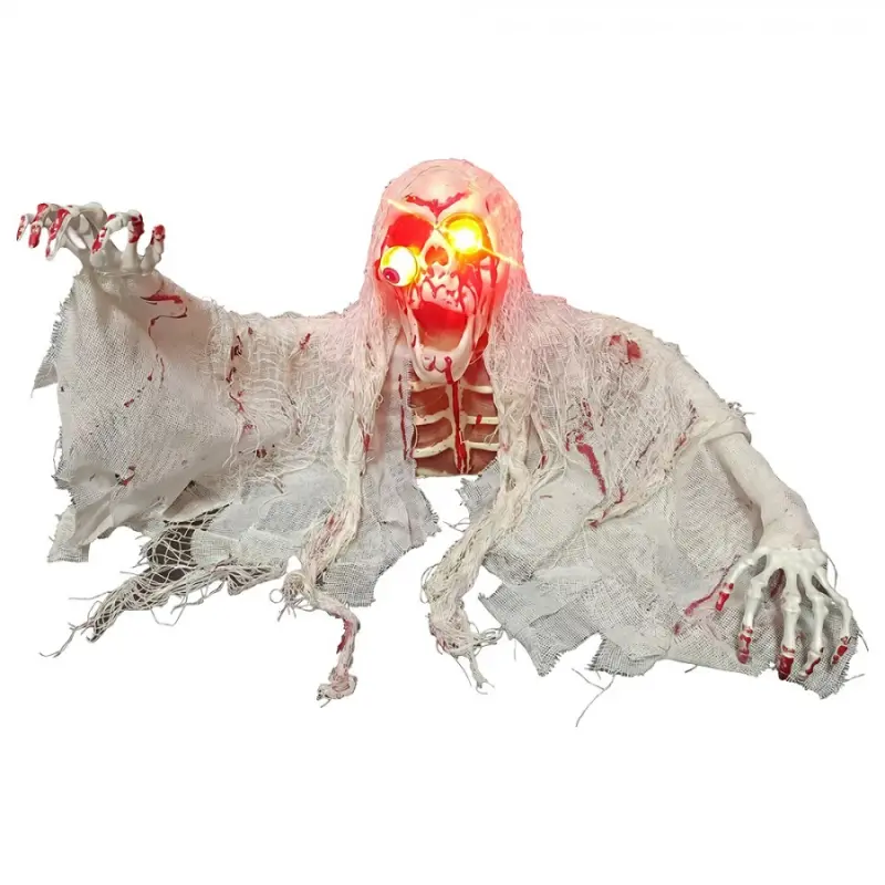 Bílá plastová halloweenská dekorace_3
