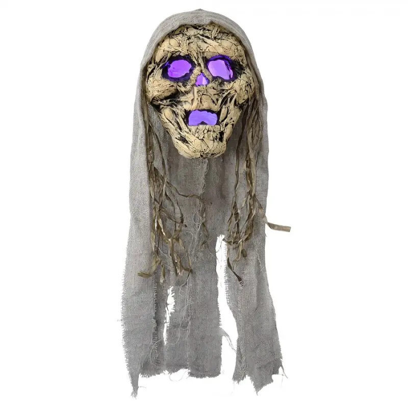 Bílá plastová halloweenská dekorace_4
