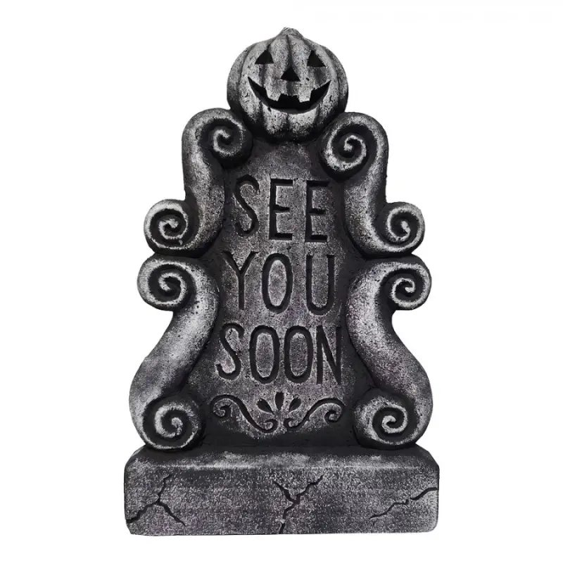 Bílá plastová halloweenská dekorace_10