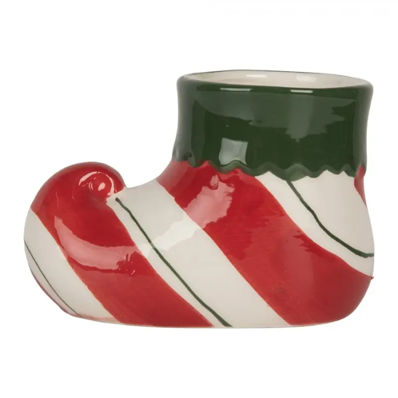 Červený keramický obal na květináč – 15x8x10 cm