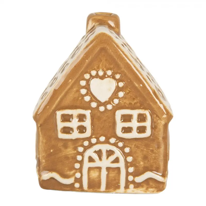 Dekorace perníková chaloupka Gingerbread Cott - 6*4*7 cm Clayre & Eef