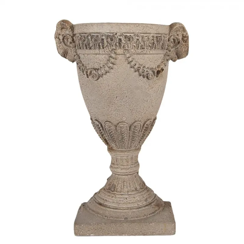 Béžový keramický obal na květináč – 29x11x44 cm