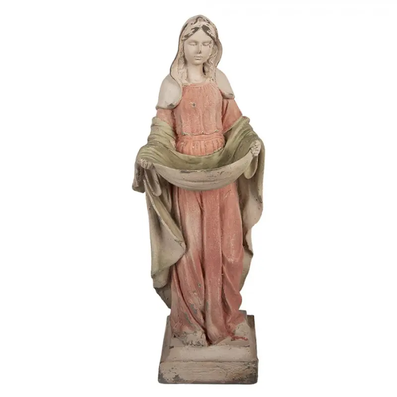 Béžová keramická dekorativní figurka Marie – 16x16x44 cm