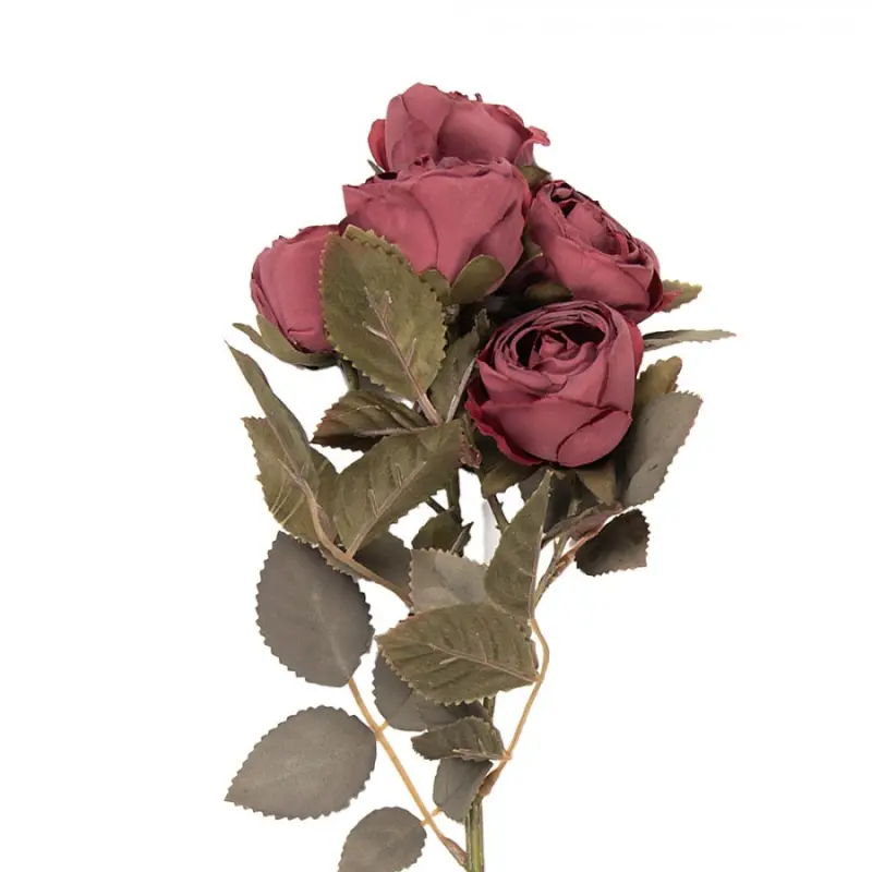 Umělá květina růžová růže – 43 cm_4