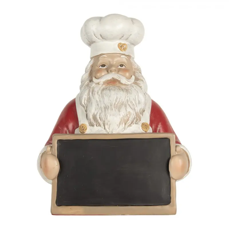 Červená plastová vánoční dekorace Santa Claus – 24x16x30 cm