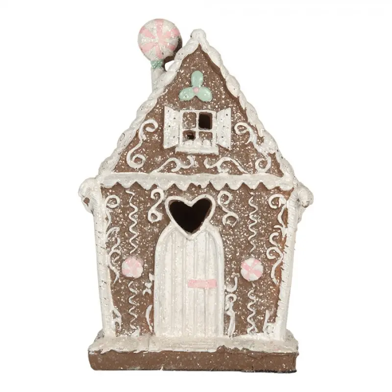 Perníková LED chaloupka Gingerbread Cotti - 14*9*21 cm Clayre & Eef