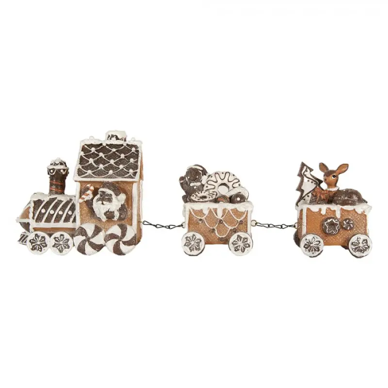 Vánoční perníkový vláček Gingerbread Train - 33*10*15 cm Clayre & Eef