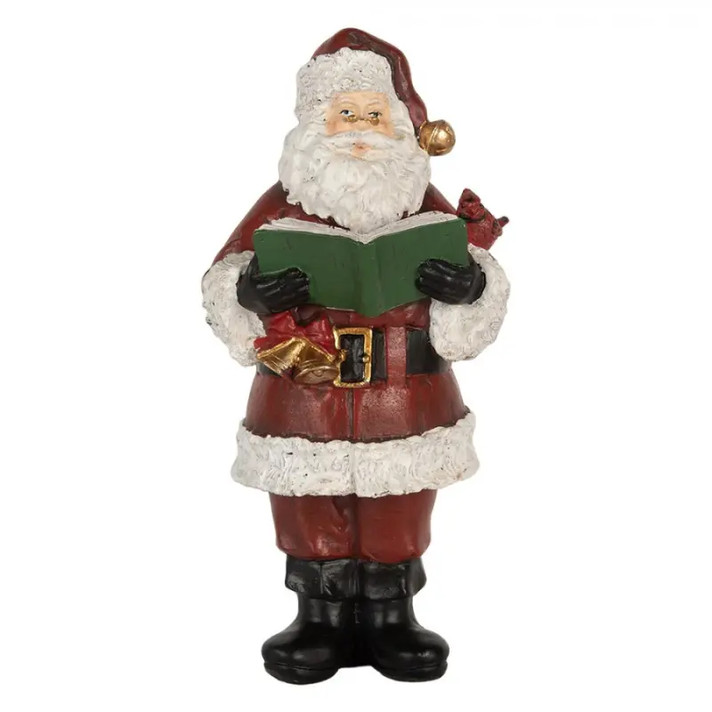 Červená plastová vánoční dekorace Santa Claus – 10x10x21 cm_1