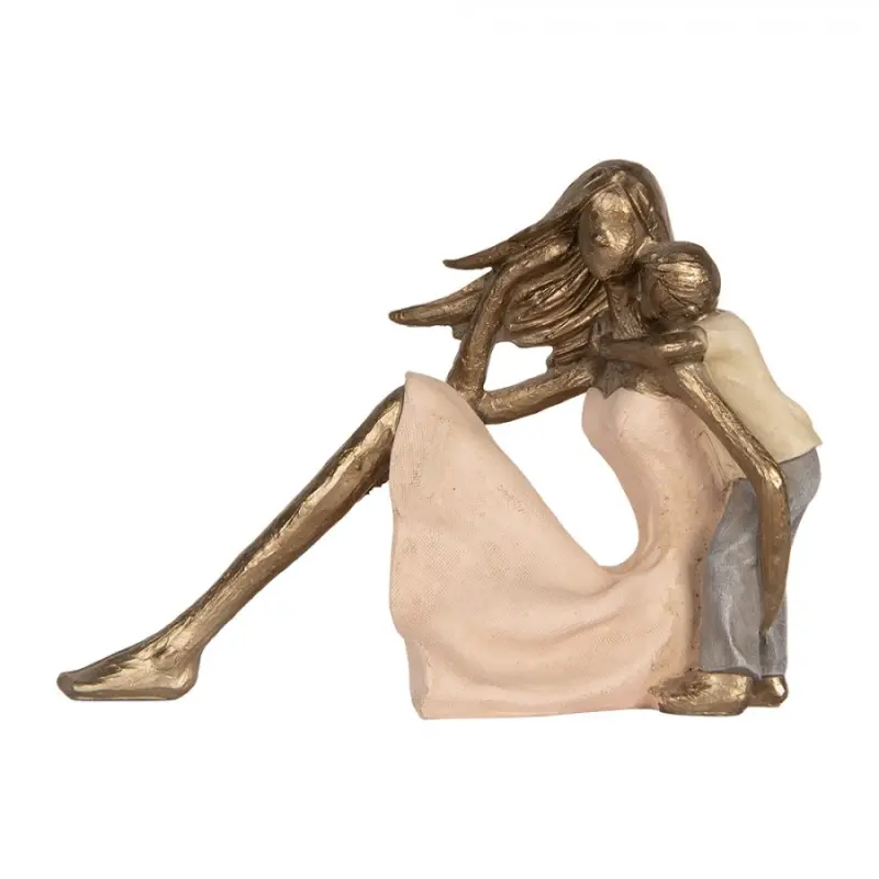 Plastová dekorativní figurka žena zlatá – 23x9x16 cm