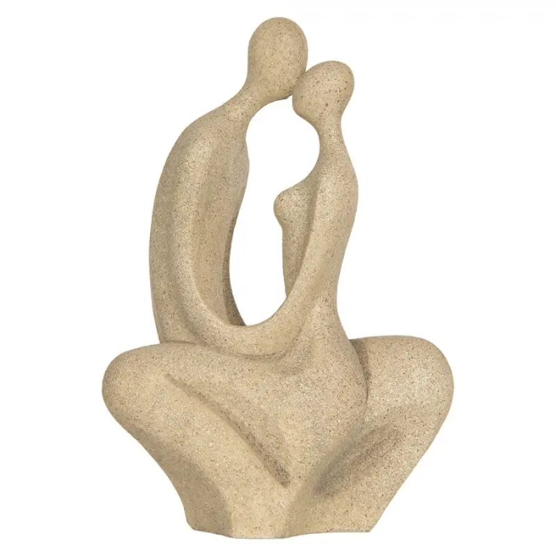 Béžová plastová dekorativní figurka – 16x8x25 cm