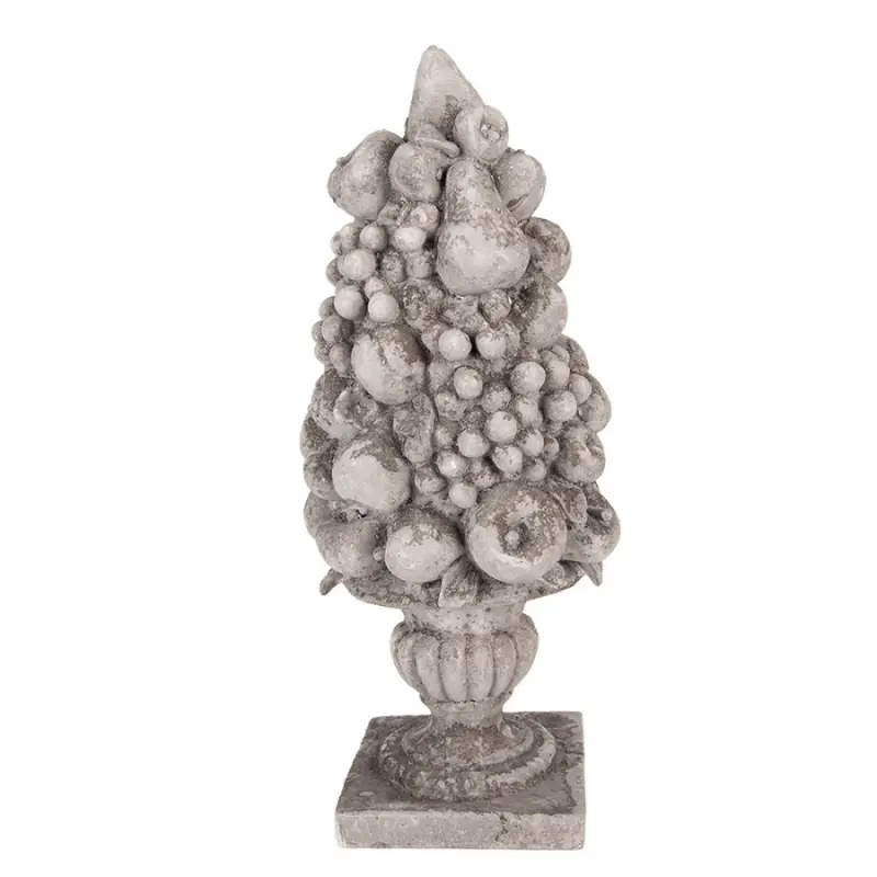 Šedá plastová dekorativní figurka – 19x18x44 cm