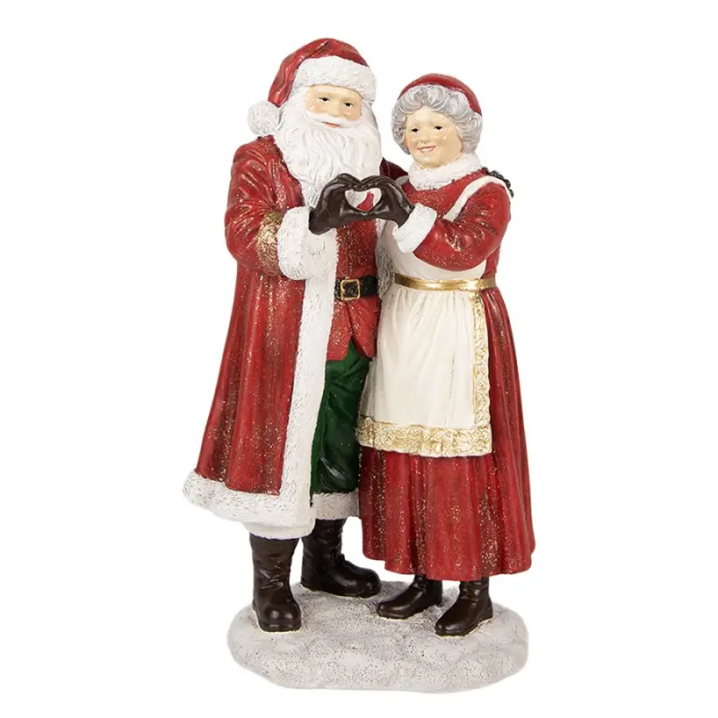Červená plastová vánoční dekorace Santa Claus – 13x9x23 cm