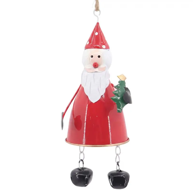 Červená kovová vánoční ozdoba Santa Claus